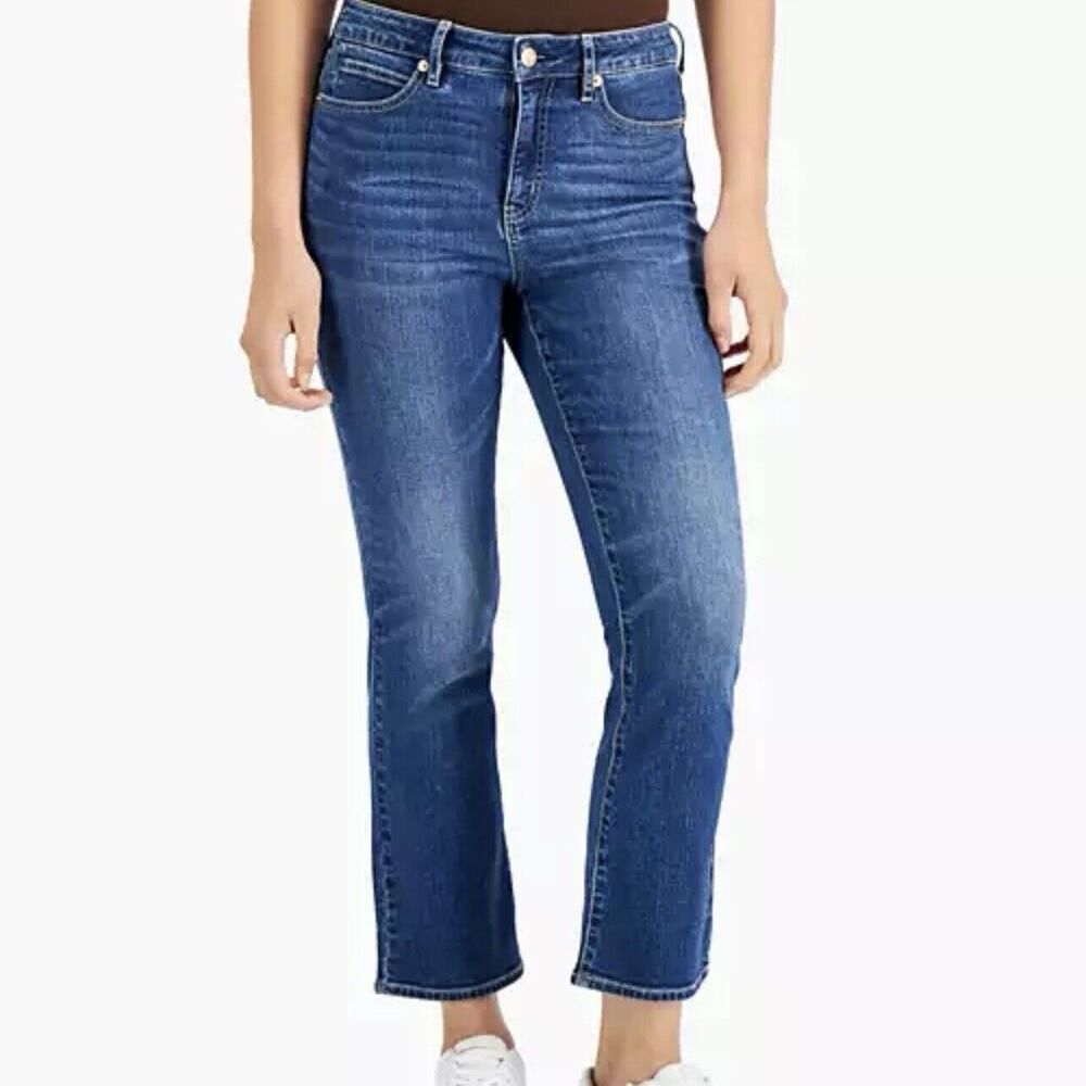 Oat New York High Rise Boot Crop Denim Jeans In Medium Pamona NWT Size 30
